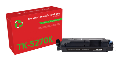 EverydayTM Black Remanufactured Toner by Xerox compatible with Kyocera TK-5270K, Standard capacity