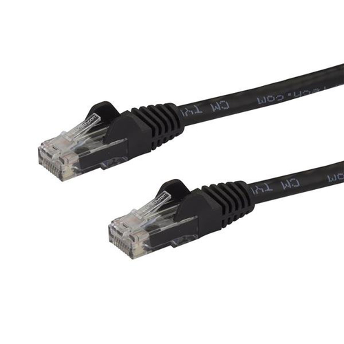 StarTech.com 2m CAT6 Ethernet Cable - Black CAT 6 Gigabit Ethernet Wire -250MHz 100W PoE RJ45 UTP Network/Patch Cord Snagless w/Strain Relief Individually Tested