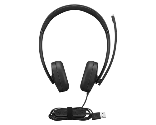 Lenovo 4XD1P83425 headphones/headset Wired Head-band Calls/Music USB Type-A Black