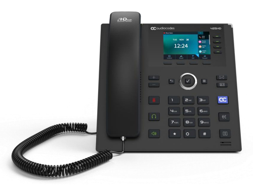 AudioCodes 445HD TAA IP-Phone PoE GbE black with integrated BT and Dual Band Wi-Fi