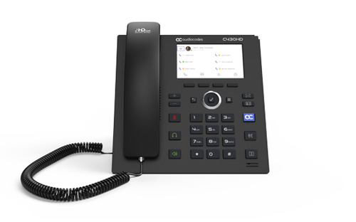 AudioCodes Teams C430HD IP-Phone PoE GbE with an external power supply black