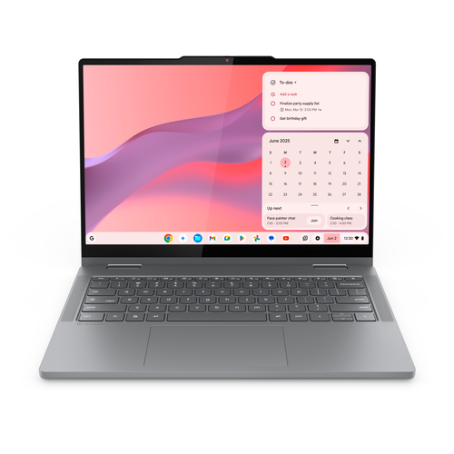 Lenovo Chrome 2in1 14IRU10 Intel Core 5 120U Chromebook 35.6 cm (14") Touchscreen WUXGA 8 GB LPDDR5-SDRAM 128 GB UFS Wi-Fi 6E (802.11ax) ChromeOS Grey English