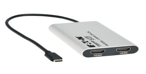 Eaton U444-2H-DL video cable adapter 0.3 m USB Type-C HDMI Silver