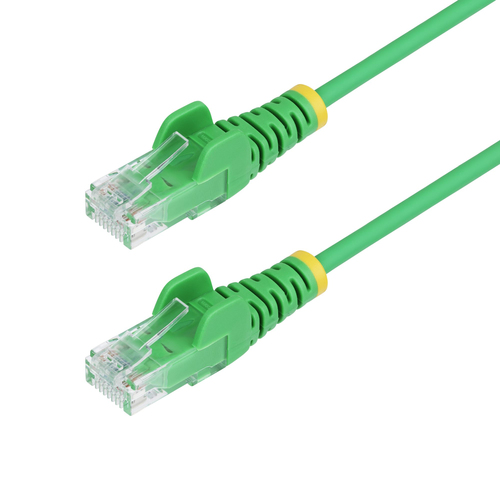 StarTech.com 50cm Green Slim CAT6 Ethernet Cable, Snagless, 100W PoE, UTP, LSZH, 28AWG Pure Bare Copper Wire, Slim RJ45 Network Patch Cord w/Strain Reliefs, Individually Tested