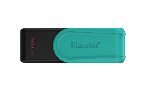 Kingston Technology DataTraveler 128GB Portable USB 3.2 Gen 1 Exodia S (Black/Turquoise)