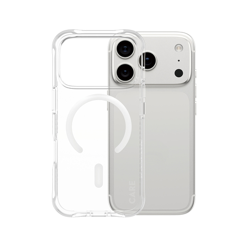 PanzerGlass CARE™ by ® Samba Case Transparent w. White MagSafe iPhone 18 Pro | 17 Pro | Bulk