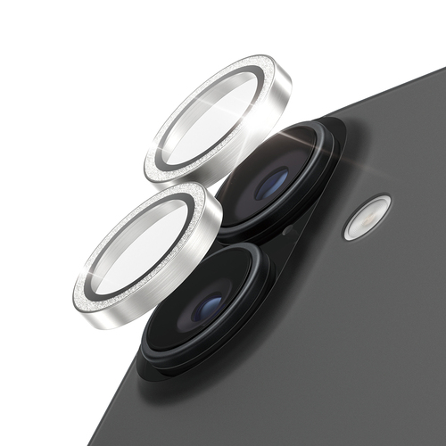 PanzerGlass ® Hoops® Camera Lens Protector Glitter Silver iPhone 17 | iPhone 16 | 16 Plus Clear screen protector Apple 1 pc(s)