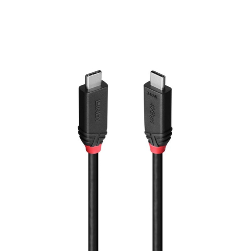 Lindy 1m USB4 240W Type C Cable, Black Line