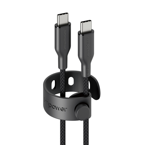 PanzerGlass empower™ by ® Racing 240W USB-C to USB-C Cable | USB 2.0 | 2M | Space Black