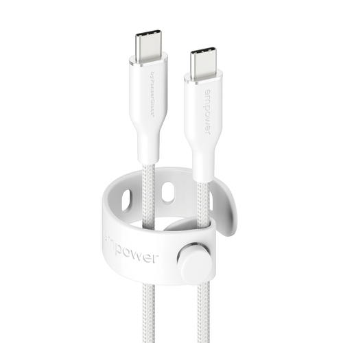 PanzerGlass empower™ by ® Racing 60W USB-C to USB-C Cable | USB 2.0 | 2M | Silver White