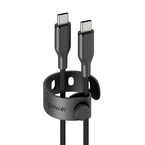 PanzerGlass empower™ by ® Racing 60W USB-C to USB-C Cable | USB 2.0 | 1.2M | Space Black