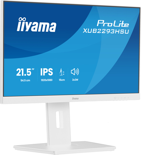 iiyama ProLite XUB2293HSU-W7 computer monitor 54.6 cm (21.5") 1920 x 1080 pixels Full HD LED White