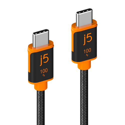 j5create JUCX25L18 USB-C® 100W Sync & Charge Cable (1.8 m / 5.9 ft.)