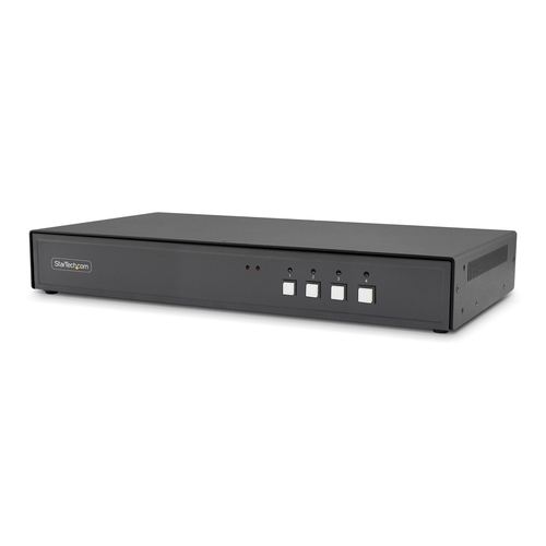 StarTech.com Secure 4-Port KVM Switch, DisplayPort, 4K 60Hz, NIAP 4.0 Desktop KVM, Metal Housing, Made in the USA