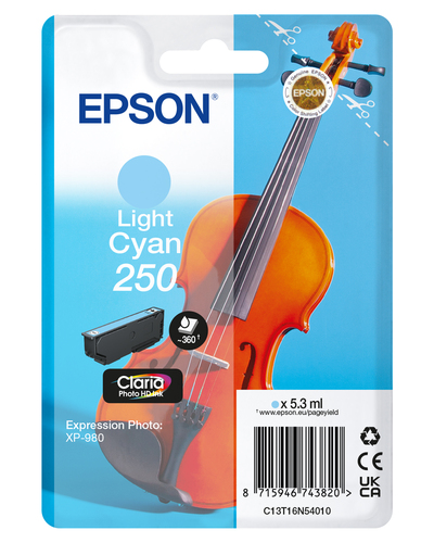 Epson Singlepack Light Cyan 250 Violin Claria Photo HD Ink