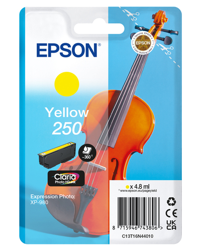 Epson Single Yellow 250 Violin Claria Photo HD Ink