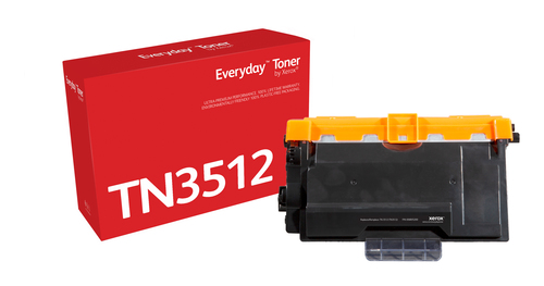 EverydayTM Black Toner by Xerox compatible with Brother TN3512, Extra High capacity