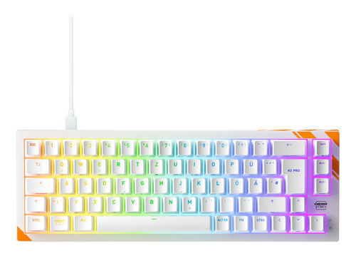 CHERRY K5 PRO TMR COMPACT keyboard Gaming USB QWERTZ German Orange, White