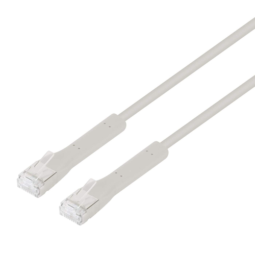 Intellinet Network Flexiboot Slim Patch Cable, Cat6A, 2m, Grey, Copper, F/FTP, LSOH / LSZH, RJ45, Class EA with 10G and 500 MHz, Ultra-thin format for more flexibility and simplified cable management in dense installations, Lifetime Warranty