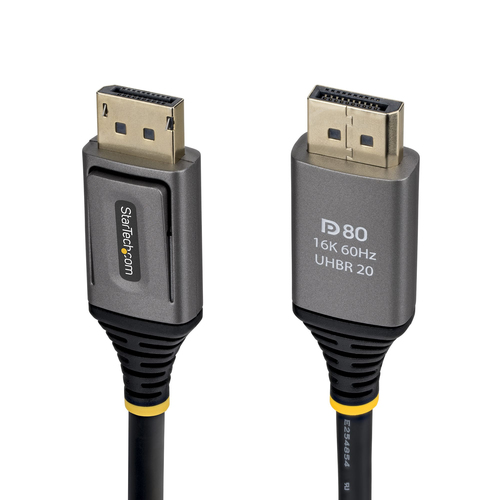 StarTech.com 1m DisplayPort 2.1 Cable, VESA Certified DP80 DisplayPort Cable, Uncompressed 10K/8K 60Hz, 16K 60Hz/8K 240Hz w/DSC 1.2a, DP 2.1 Monitor Cord
