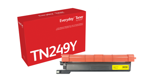 EverydayTM Yellow Toner by Xerox compatible with Brother TN-249Y, High capacity