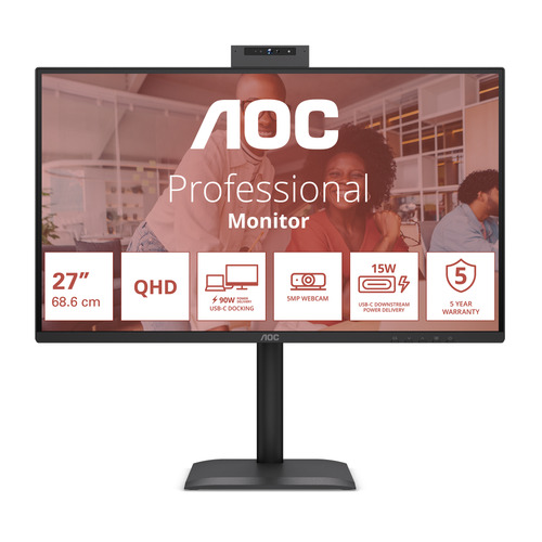AOC Q27E4CW computer monitor 68.6 cm (27") 2560 x 1440 pixels Quad HD LCD Black