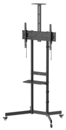 Manhattan Trolley Mount Stand for TV & Monitors, For screens 37" to 70", VESA compatibility: all between 200x200 to 600x400mm - check the dimensions of the four mounting holes on back of screen to ensure it fits, Max 70kg, Black, LFD, Bracket, Lifetime Warranty