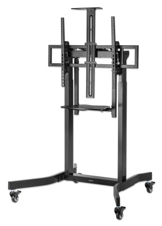 Manhattan Motorised Trolley Mount Stand for TV & Monitors, For screens: 60" to 100",VESA compatibility:all between 200x200 to 800x600mm -check the dimensions of the four mounting holes on back of screen to ensure it fits,Max 120kg,Height 1100 to 1600mm,LFD,Bracket