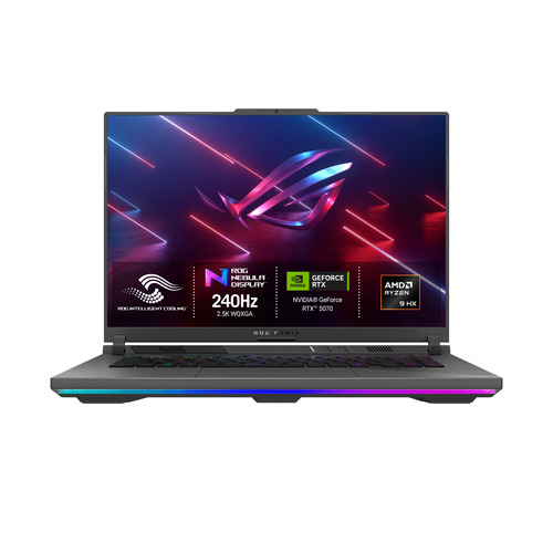 ASUS ROG Strix G16 G614FP-S5062W AMD Ryzen™ 9 9955HX Laptop 40.6 cm (16") 2.5K 32 GB DDR5-SDRAM 1 TB SSD NVIDIA GeForce RTX 5070 Wi-Fi 6E (802.11ax) Windows 11 Home Grey