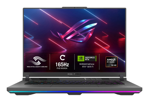 ASUS ROG Strix G16 G614PR-RV081W AMD Ryzen™ 9 8940HX Laptop 40.6 cm (16") WUXGA 32 GB DDR5-SDRAM 1 TB SSD NVIDIA® GeForce RTX™ 5070 Ti Laptop GPU Wi-Fi 6E (802.11ax) Windows 11 Home Black, Grey