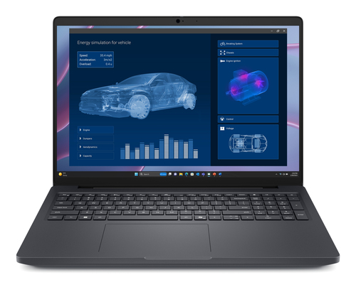 DELL Pro Max 16 MC16255 Copilot+ PC AMD Ryzen AI 7 PRO 450 Mobile workstation 40.6 cm (16") WUXGA 32 GB LPDDR5x-SDRAM 1 TB SSD NVIDIA RTX PRO 500 Blackwell Wi-Fi 7 (802.11be) Windows 11 Pro Black UK English