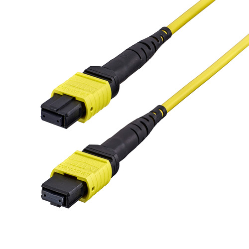 StarTech.com 10m (33ft) MTP®/MPO Fiber Optic Cable, 16F Type-B, OS2 Single Mode MTP/APC Female Fiber Patch Cable, 9/125µm, OFNP Plenum, MTP-16 Fiber Jumper Cord