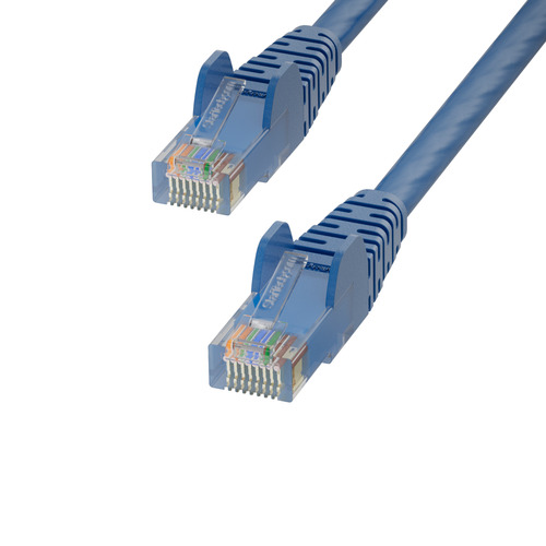 StarTech.com 10m Blue Cat6 Ethernet Cable, Snagless, 100W PoE, UTP, 24AWG Pure Bare Copper Wire, RJ45 Network Patch Cord w/Strain Reliefs, Individually Tested