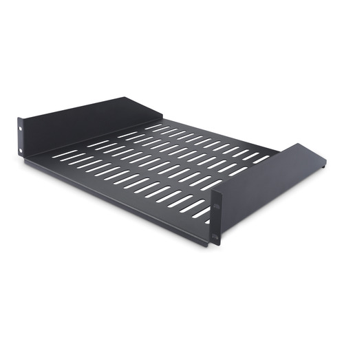 StarTech.com 2U Vented Server Rack Shelf, 16in (41.5cm) Mounting Depth, Cantilever Tray For 19" Rack/Cabinet, SPCC Steel, Max 44lb/20kg, Includes Cage Nuts/Screws