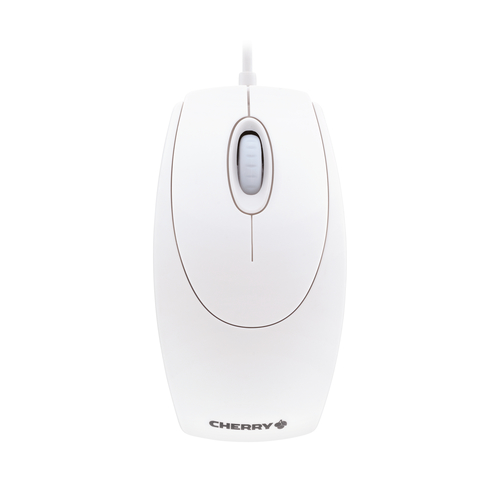 CHERRY WHEELMOUSE OPTICAL Corded Mouse, Pale Grey, PS2/USB