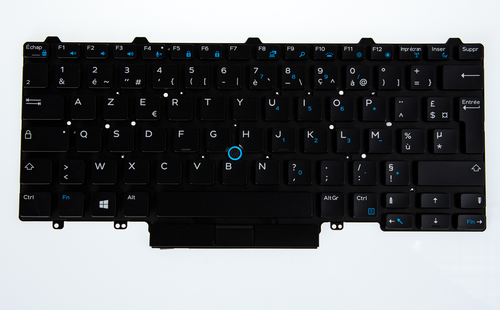 Origin Storage N/B KBD Dell Latitude 7400 2in1 French Keyboard Backlit 82 Keys