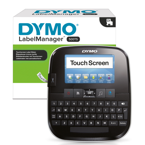 DYMO LabelManager Label Manager 500TS Touch Screen Handheld Label Maker | QWERTY Keyboard | Full Colour with PC/Mac Connection