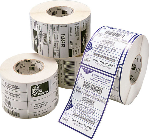 Zebra Z-Perform 1000D White Perm Adhesive