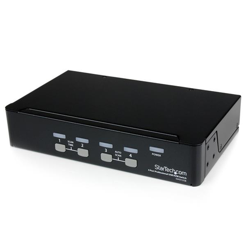 StarTech.com 4 Port Professional VGA USB KVM Switch with Hub - TAA