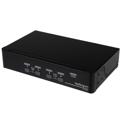 StarTech.com 4 Port USB DisplayPort KVM Switch with Audio - TAA