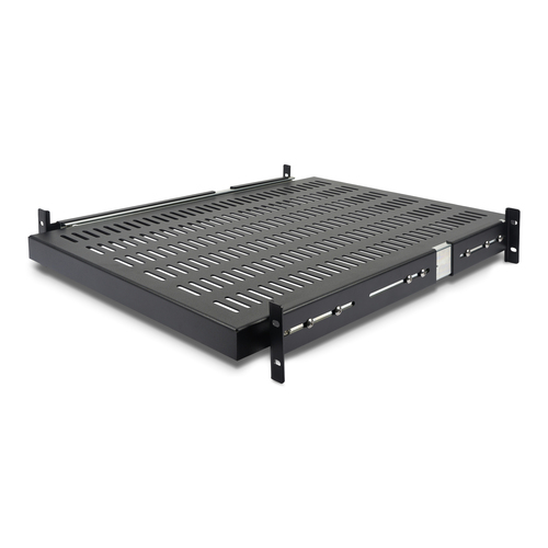 StarTech.com 2U Sliding Server Rack Mount Shelf - 20 to 30in Adjustable Mounting Depth - Vented - 50lb - Heavy Duty Universal 19” Rack Shelf for Equipment Rack - 24in Deep