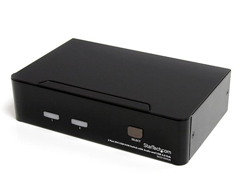 StarTech.com 2 Port DVI USB KVM Switch with Audio and USB 2.0 Hub - TAA