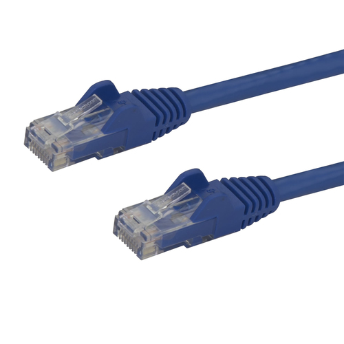 StarTech.com 75ft CAT6 Ethernet Cable - Blue CAT 6 Gigabit Ethernet Wire -250MHz 100W PoE RJ45 UTP Network/Patch Cord Snagless w/Strain Relief Individually Tested