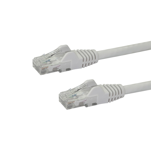 StarTech.com 75ft CAT6 Ethernet Cable - White CAT 6 Gigabit Ethernet Wire -250MHz 100W PoE RJ45 UTP Network/Patch Cord Snagless w/Strain Relief Individually Tested