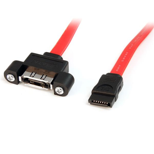 StarTech.com 1 ft eSATA Panel Mount Cable - F/M