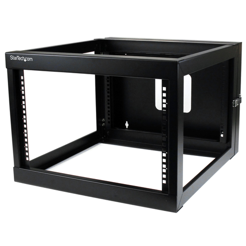 StarTech.com 4-Post 6U Hinged Wall-Mount Network Rack, 19" Open Frame Server Rack with 19.8in Mounting Depth, Wall Mount Swing Out Data Rack for IT / AV / Patch Panel / Computer Equipment
