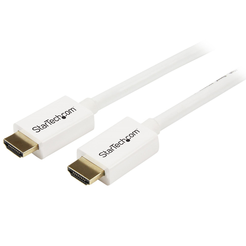 StarTech.com 23ft (7m) CL3 Rated HDMI Cable w/ Ethernet - In Wall Rated Ultra HD HDMI Cable - 4K 30Hz UHD High Speed HDMI Cable - 10.2 Gbps - HDMI 1.4 Video/Display Cable - 30AWG, White