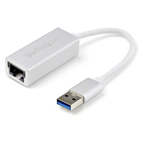 StarTech.com USB 3.0 to Gigabit Network Adapter, Silver, Sleek Aluminum Design for MacBook, Chromebook or Tablet, Native Driver Support