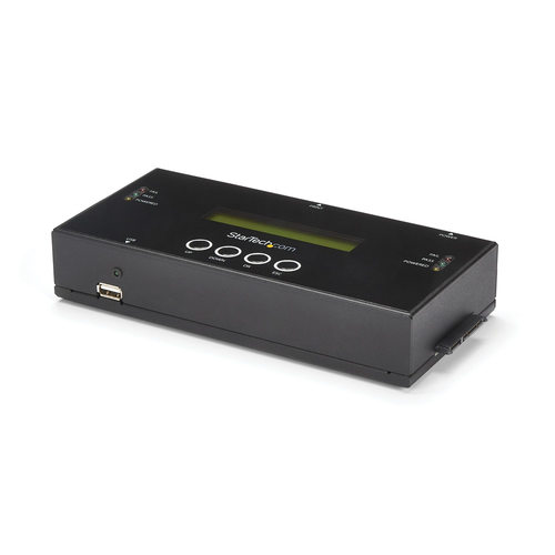 StarTech.com 1:1 Standalone Hard Drive Duplicator and Eraser, SAS and SATA HDD/SSD Cloner/Copier, Hard Disk Duplicator/Sanitizer, Harddrive Wiper, LCD Display, Toolless, No PC Required - TAA Compliant