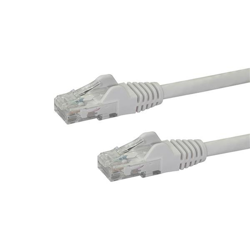 StarTech.com 50cm CAT6 Ethernet Cable - White CAT 6 Gigabit Ethernet Wire -250MHz 100W PoE RJ45 UTP Network/Patch Cord Snagless w/Strain Relief Individually Tested